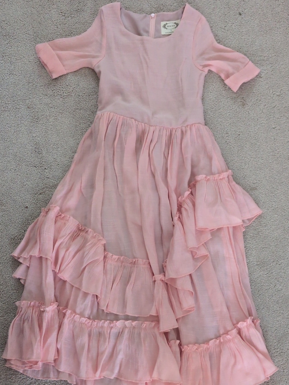 Mia Joy - Pink Ruffle Dress (Size 5)